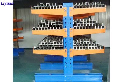 Industrial Structural Cantilever Rack Powder Coated Blue Coating Adjustable Column