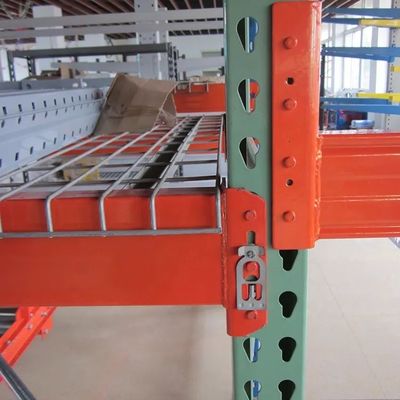 American Teardrop Pallet Rack Beams Verde y Naranja Estantes de almacén pesados