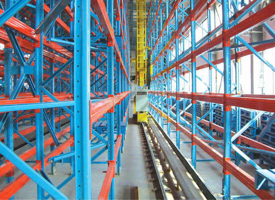 Almacenamiento OEM Sistema de almacén totalmente automatizado ASRS Amarillo Azul Color