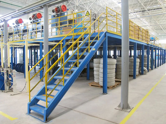 Estantes de paletas para almacenes de acero pesado Estante de plataforma de mezzanine de metal personalizado