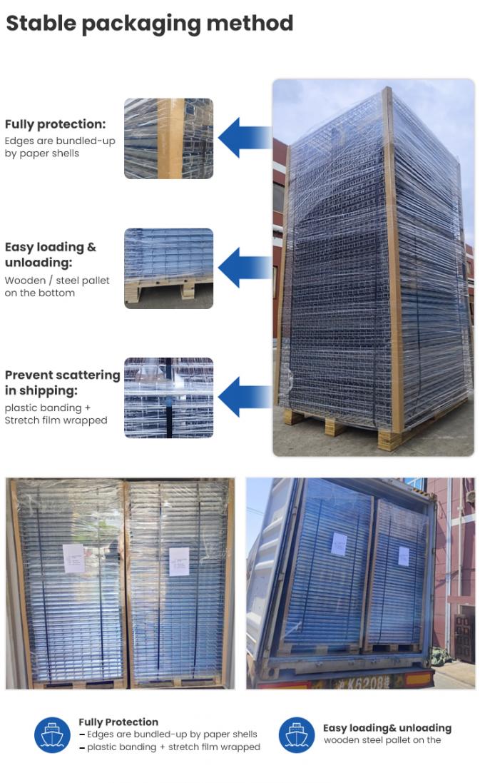 Revestimiento de malla de alambre de acero soldado galvanizado OEM para estanterías de paletas de almacén 3