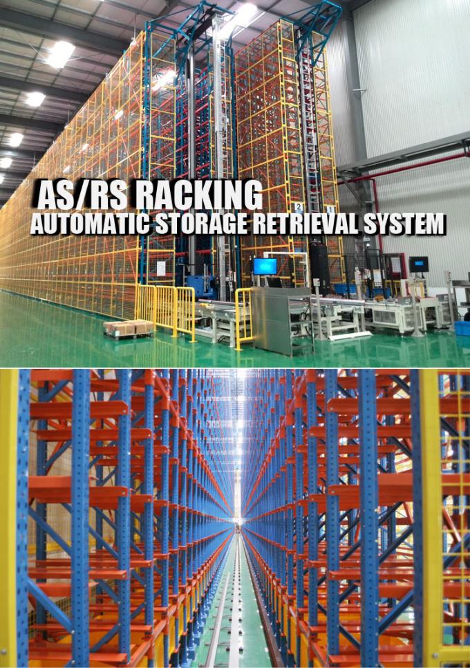 Almacenamiento OEM Sistema de almacén totalmente automatizado ASRS Amarillo Azul Color 1